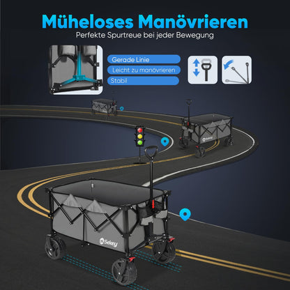 Sekey XXL Plus Bollerwagen Faltbar All Terrain - Anthrazit