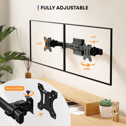 PUTORSEN Dual Monitorhalterung Adapter, 13-27 Zoll, VESA 75/100