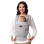 Momcozy Babytrage Air Mesh Grau, ergonomisch mit X-Rücken aus atmungsaktivem Polyester-Mesh