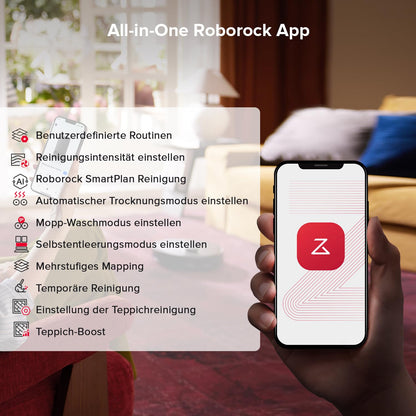 roborock Qrevo S5V Saugroboter mit Wischfunktion, Schwarz