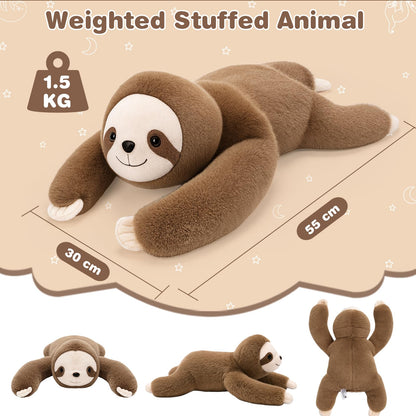 Joyreal Gewichtetes Kuscheltier Faultier 1,5 kg mit Vibration