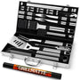 Grilliance Grillbesteck Set 26-teilig aus Edelstahl mit Koffer, silber, inklusive Fleischthermometer