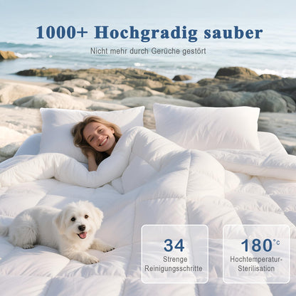 APSMILE Daunendecke 135x200 - Ganzjahres Medium Weiss