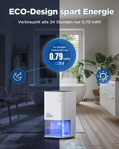 Heelay Luftentfeuchter KW-CS01 elektrisch, 1200 ml, ultraleise