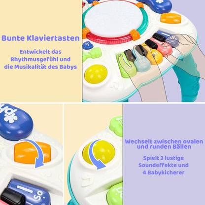 Fajiabao Musikspieltisch Baby 6 in 1 Musikspielzeug ab 1 Jahr