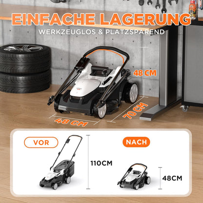 Litheli Akku Rasenmäher 2 x 20V Brushless, 38 cm, bis 300 m²