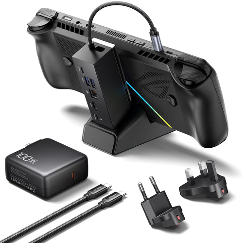 JSAUX 6-in-1 Dockingstation HB0609B mit 100W Ladegerät, 4K@120Hz HDMI
