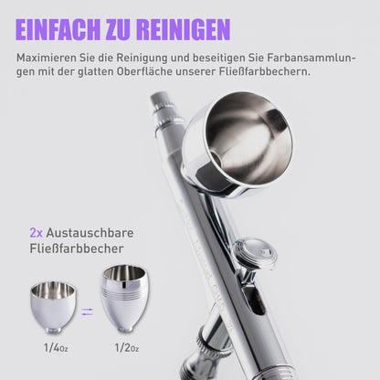 Gaahleri GHAD-39 Airbrush-Set Dual-Action mit 0,35 & 0,5 mm Düsen