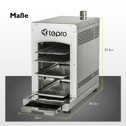 tepro Steakgrill Toronto Gasgrill, Keramik-Infrarotbrenner, 800 Grad
