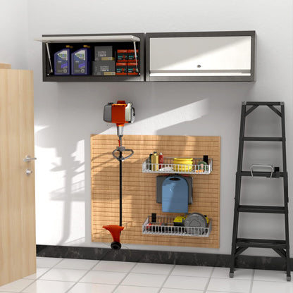 SUPEER Hängeschrank Werkzeugschrank Metall Klapptür - 35x66x30 cm