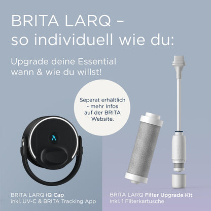 BRITA LARQ Essential Edelstahl Isolierflasche - Schwarz 1l