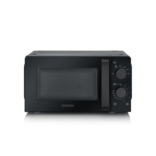 SEVERIN MW 9180 Solo Mikrowellengerät 19 L - 700 W, Schwarz. Kompaktes Gerät zum Erhitzen und Auftauen von Speisen.