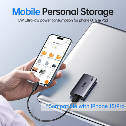 SSK Portable SSD – Externe NVMe SSD 1TB USB 3.2 Gen2x2