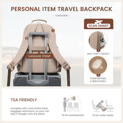 LOVEVOOK Laptoprucksack Damen 15,6 Zoll für Uni, Arbeit und Reisen