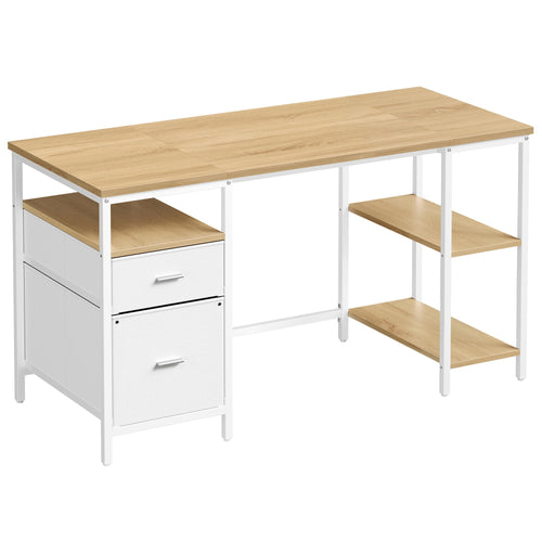 VASAGLE Computertisch LWD104Y01 mit 2 Schubladen, 140 x 60 cm