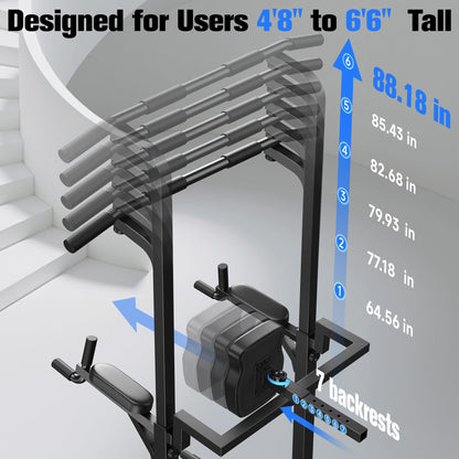 Sportsroyals Power Tower Klimmzug- & Dip-Station – 204 kg