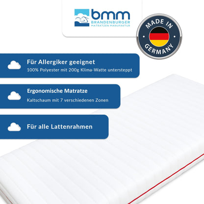 BMM Klassik 19 Kaltschaummatratze – 90x200 cm H5 Ultra Fest