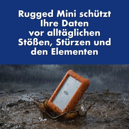 LaCie Rugged Mini 1TB tragbare externe Festplatte, 2.5 Zoll, USB-C