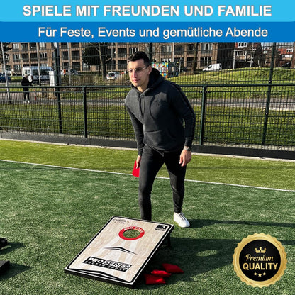 DOCTOR SPORT Cornhole Set Profi Series, 2x 90x60 cm, inkl. 8 Bean Bags