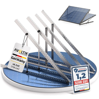 avoltik Balkonkraftwerk Halterung 2er-Set Aluminium 0–90° verstellbar, Montagedreiecke zur Solarmodul-Montage