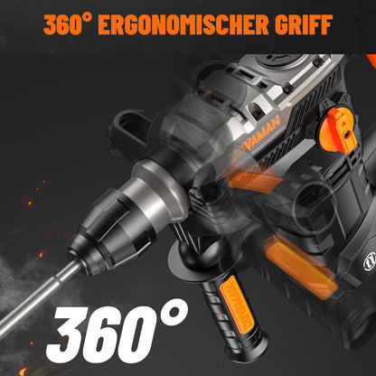 DOVAMAN RH15A Bohrhammer SDS-Plus - 1500W, 7J, 4 Funktionen