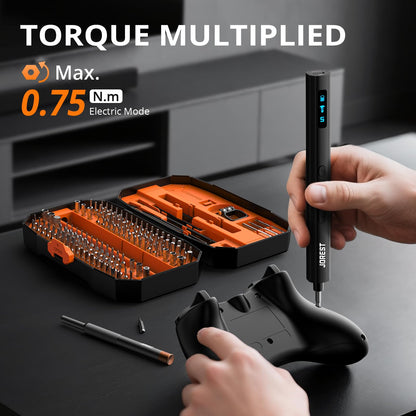 JOREST Elektro Schraubendreher Set, 155 in 1 Mini Feinmechaniker