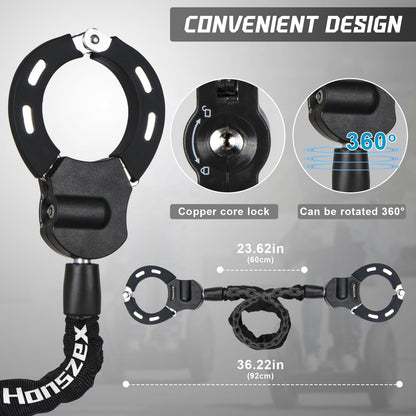 Honszex Scooter Lock Handschellenschloss für E-Scooter und E-Bike