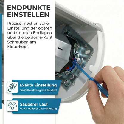 heicko Rollladenmotor 13 Nm für SW40 Achtkantwelle, Rohrmotor IP44