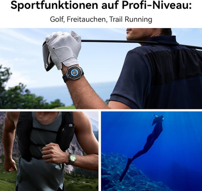HUAWEI Watch GT 5 Pro Smartwatch 46 mm Schwarz mit EKG und GPS
