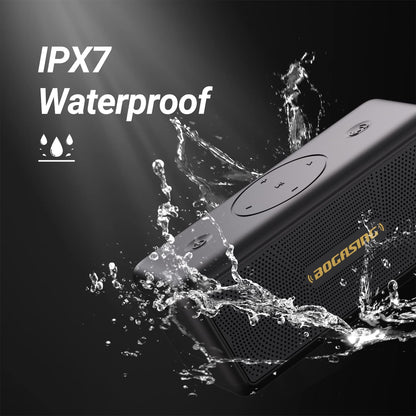BOGASING M5 Bluetooth Lautsprecher, tragbar, 40W, IPX7, Schwarz