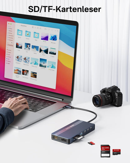 ACASIS DS0202 USB-C Docking Station 14-in-1 Dual Monitor 4K