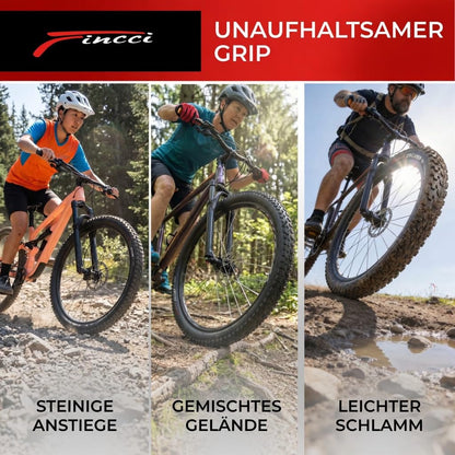 Fincci Oncamp MTB Faltreifen 27.5 x 2.10 Set mit Schrader-Schlauch