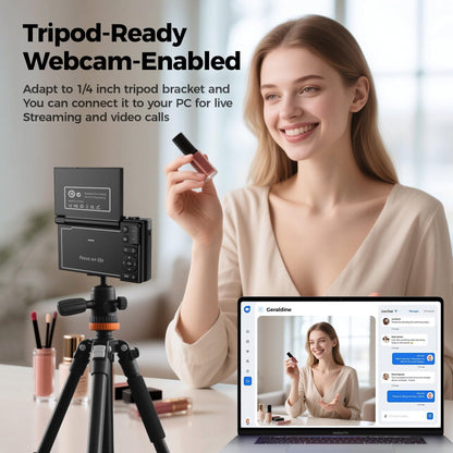 QIUOIO A9 Digitalkamera 4K 64MP Kompaktkamera mit Klappbildschirm