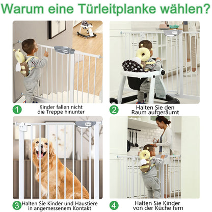 JOIEYOU Treppenschutzgitter ohne Bohren, 95-105 cm, Schwarz
