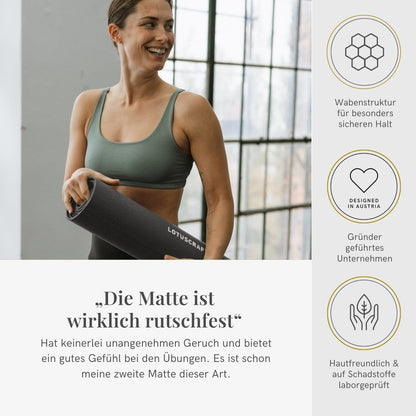 Lotuscrafts Yogamatte MUDRA, 5 mm, rutschfest, 183 x 60 cm