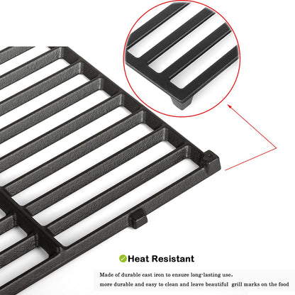 GIRXZYBX Grillrost aus Gusseisen für Weber Spirit I & II 200, 2er-Set