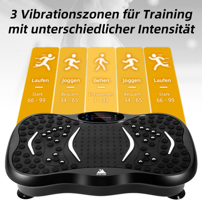 EVOLAND Vibrationsplatte 3D E1209 mit Bluetooth und Widerstandsbändern