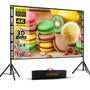 Towond Projektor-Leinwand mit Ständer Tragbar HD - 150 Zoll 16:9. Weiße 150" 16:9 Projektionsfläche auf Stativ zur HD-Projektion.