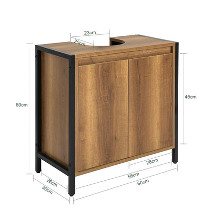 SoBuy BZR63-PF Waschbeckenunterschrank – Schmal, 60x60x30 cm