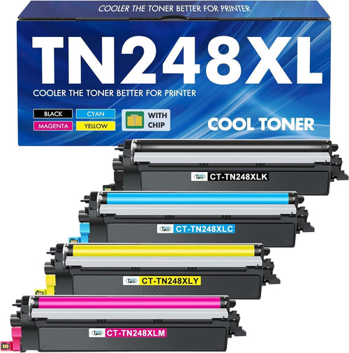 Kompatibler Toner TN-248XL für Brother MFC-L3760CDW CMYK: Farbige Tonerkassette. Zum Drucken mit Brother MFC-L3760CDW.