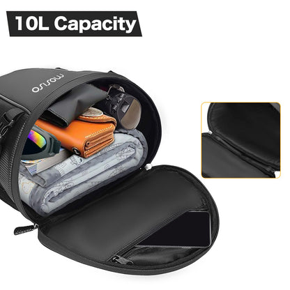 MOSISO Motorrad Hecktasche 10L, wasserdichte Satteltasche, Schwarz