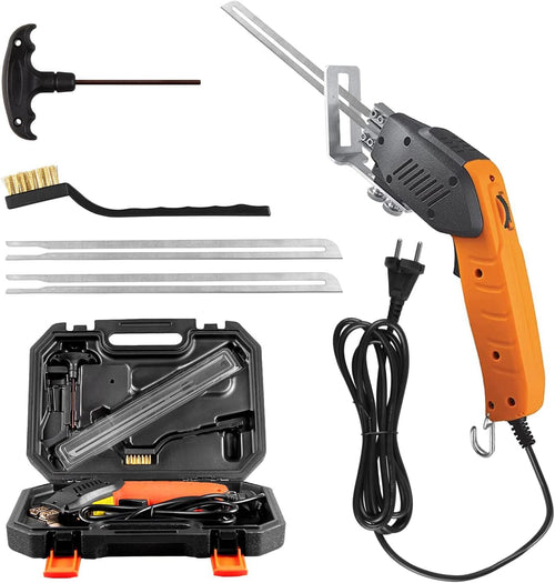 HYPEJET 200W Elektrischer Styroporschneider Heissmesser – Luftgekühlt. Graues Handgerät mit scharfer Heissklinge. Trennt Styropor und Hartschaum sauber.