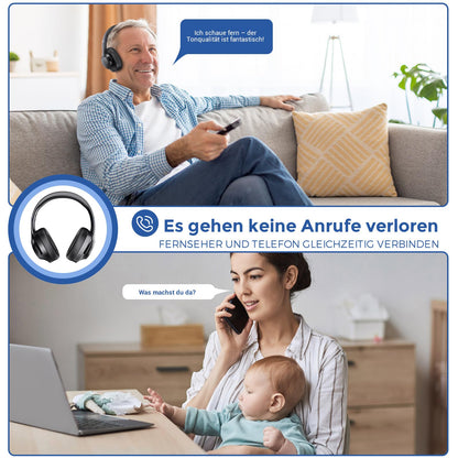 LETSACTIV TH11 Funkkopfhörer für TV, Over-Ear mit 40h Akkulaufzeit