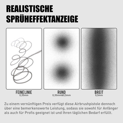 Gaahleri GHAD-39 Airbrush-Set Dual-Action mit 0,35 & 0,5 mm Düsen