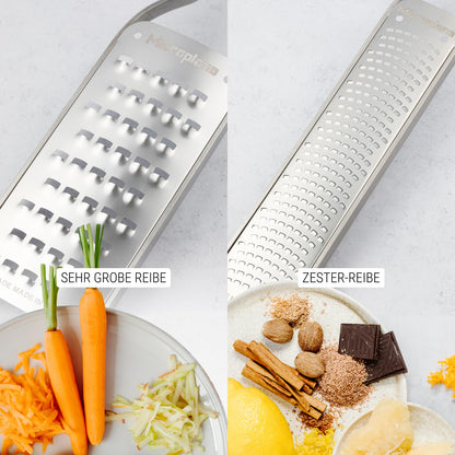 Microplane Master Reiben-Set - Zester & Extra-Grob Nussbaum