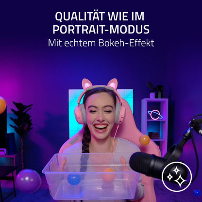 Razer Kiyo Pro Ultra 4K Streaming Webcam für Content – Schwarz