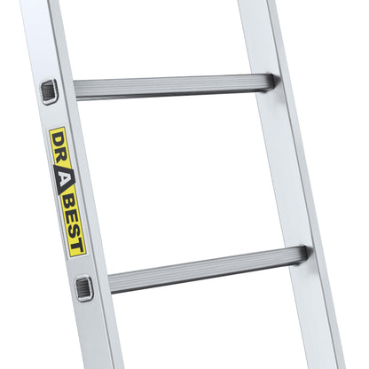 DRABEST PRO Anlegeleiter Aluminium 5 Stufen DP-1x5 bis 150 kg EN 131