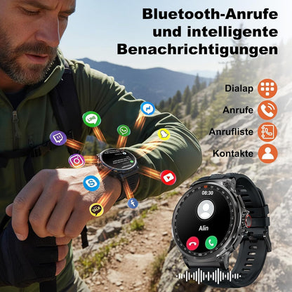 Deedlite Zeus 2.0 Smartwatch Herren mit 1,85-Zoll-Display, Bluetooth