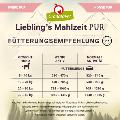 GranataPet Liebling's Mahlzeit Pferd PUR Hundefutter 6 x 800 g