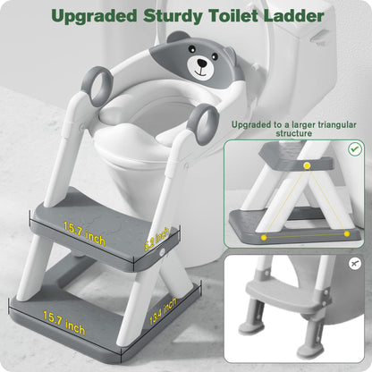 Rabb 1st Toilettentrainer mit Treppe, 2-in-1 Kindertoilettensitz